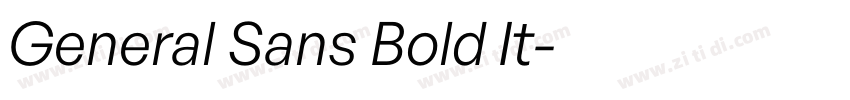 General Sans Bold It字体转换